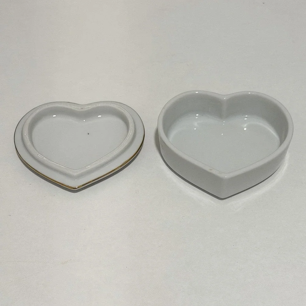 Vtg Heart Trinket Jewelry Box Lid Texas Cowgirl Country Western Rodeo 90s Gift